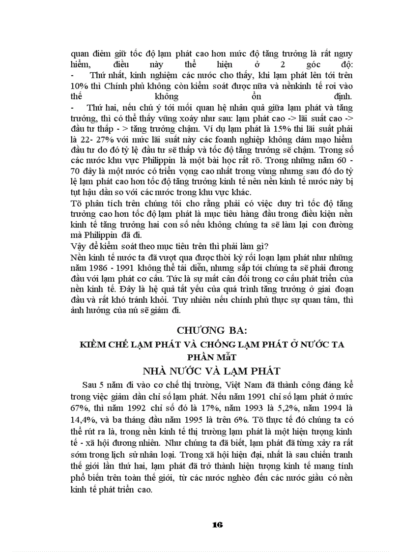 image for page Vận dụng lý luận về lạm phát để phân tích chích sách quản lý tiền tệ chống lạm phát của chính phủ việt nam .tình trạng thiểu phát hiện nay có hạI gì ? giảI pháp khắc phục .