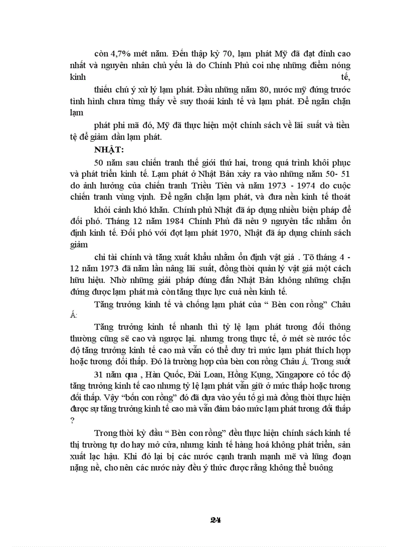 image for page Vận dụng lý luận về lạm phát để phân tích chích sách quản lý tiền tệ chống lạm phát của chính phủ việt nam .tình trạng thiểu phát hiện nay có hạI gì ? giảI pháp khắc phục .