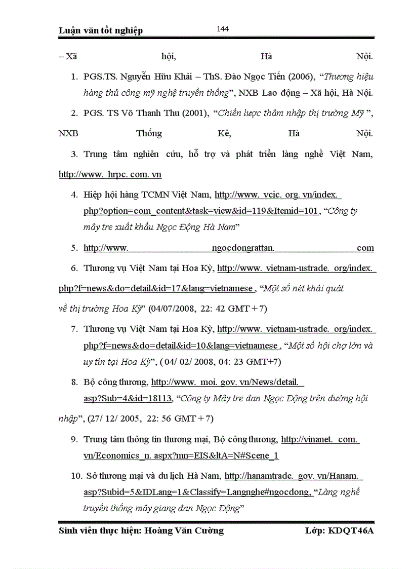 image for page Giải pháp thúc đẩy xuất khẩu hàng TCMN sang thị trường Mỹ của công ty TNHH mây tre xuất khẩu Ngọc Động Hà Nam