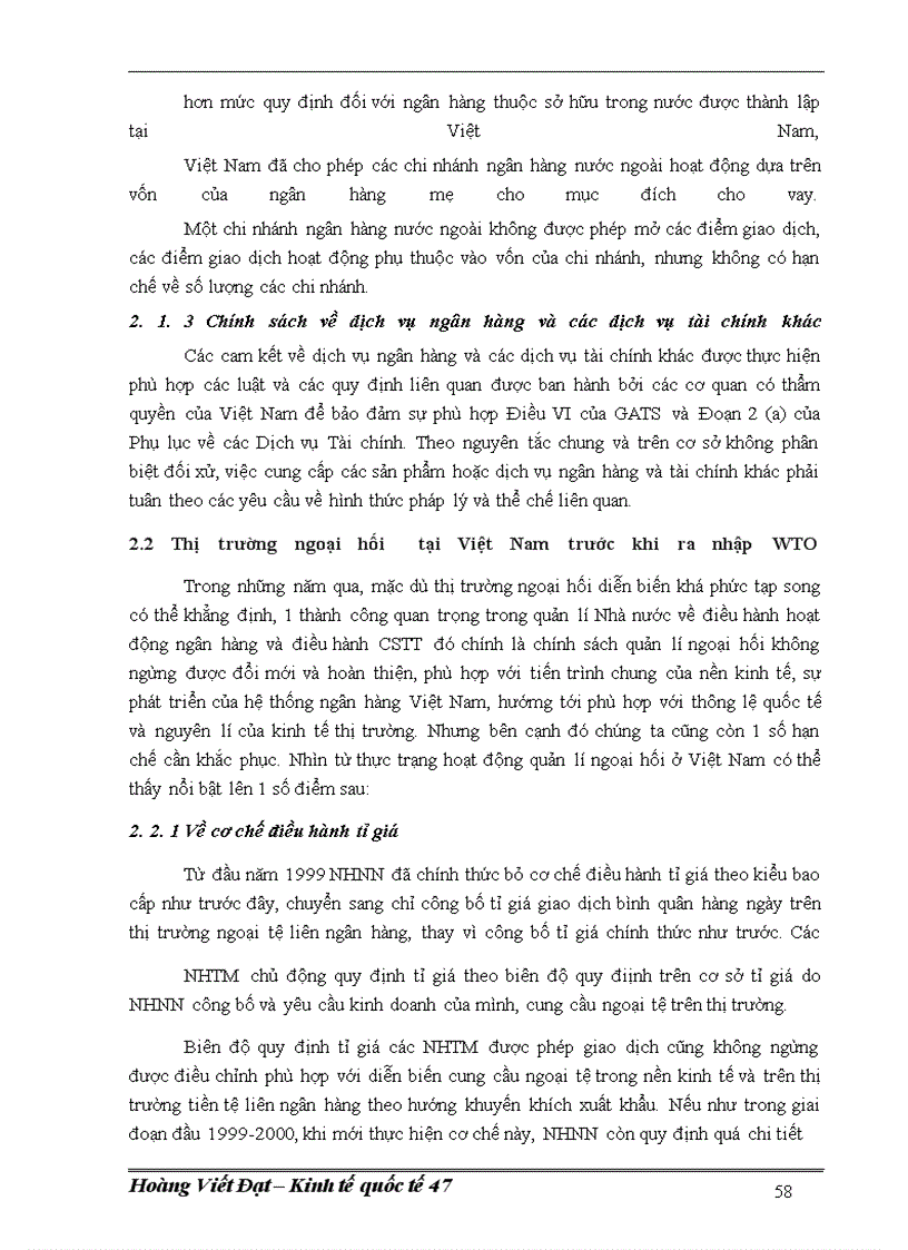 image for page Thị trường ngoại hối Việt Nam sau khi gia nhận WTO và một số giải pháp