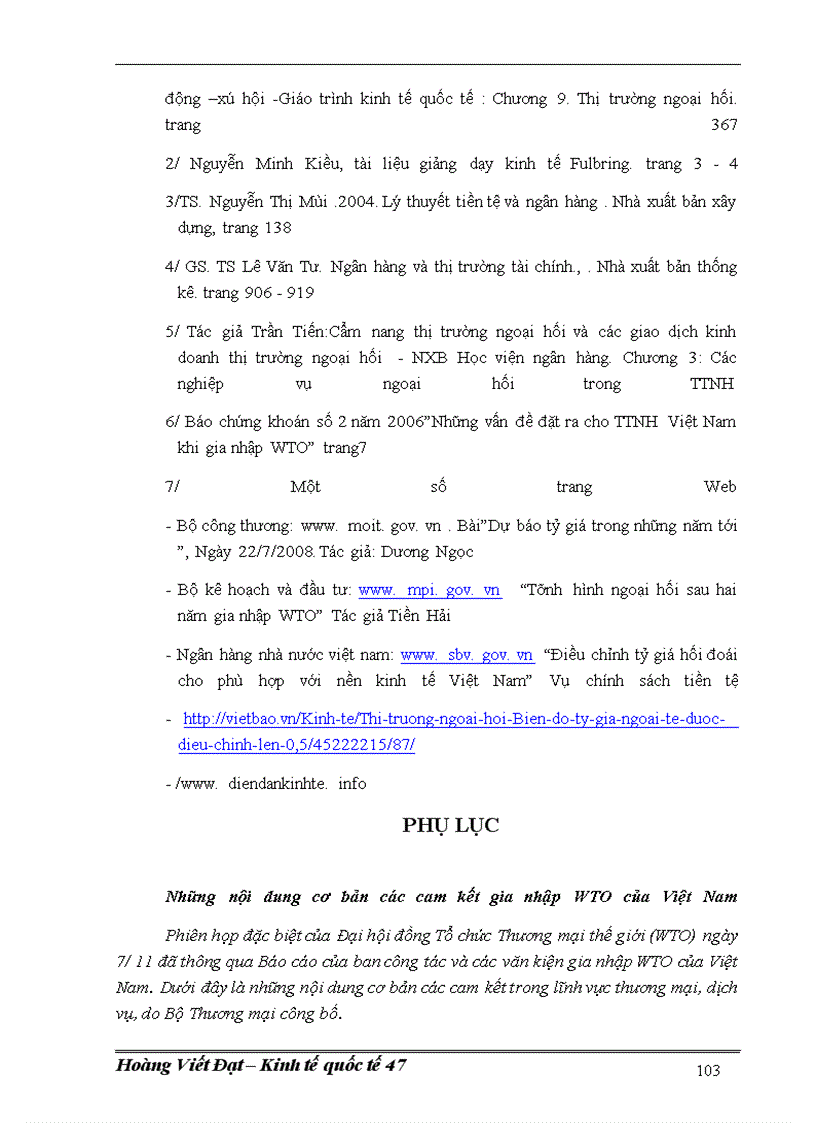 image for page Thị trường ngoại hối Việt Nam sau khi gia nhận WTO và một số giải pháp