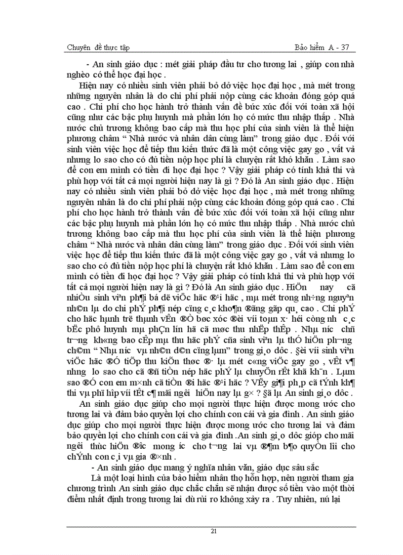 image for page An sinh giáo dục: Thực trạng và một số biện pháp phát triển nghiệp vụ này ở công ty Bảo hiểm nhân thọ