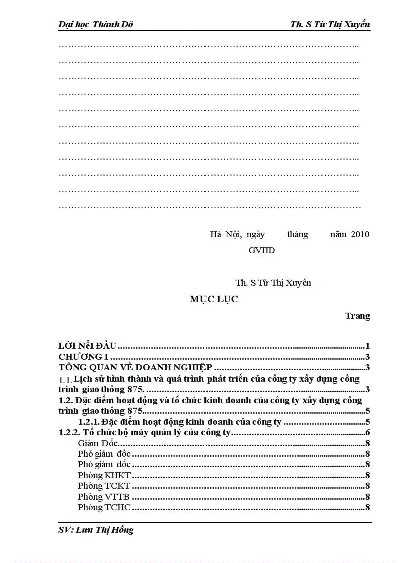 image for page Hoàn thiện kế toán chi phí sản xuất và tính giá thành sản phẩm tại công ty xây dựng công trình giao thông 875