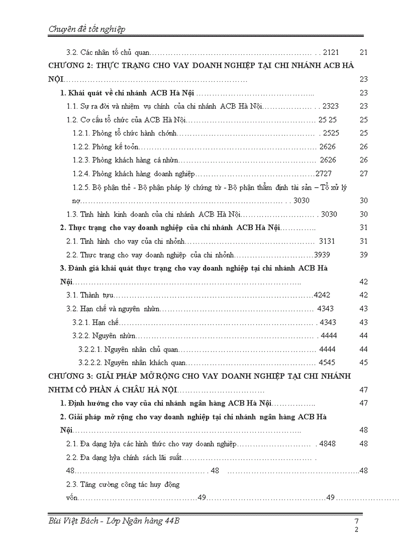 image for page Mở rộng cho vay doanh nghiệp tại Ngân hàng Thương mại cổ phần Á Châu chi nhánh Hà Nội