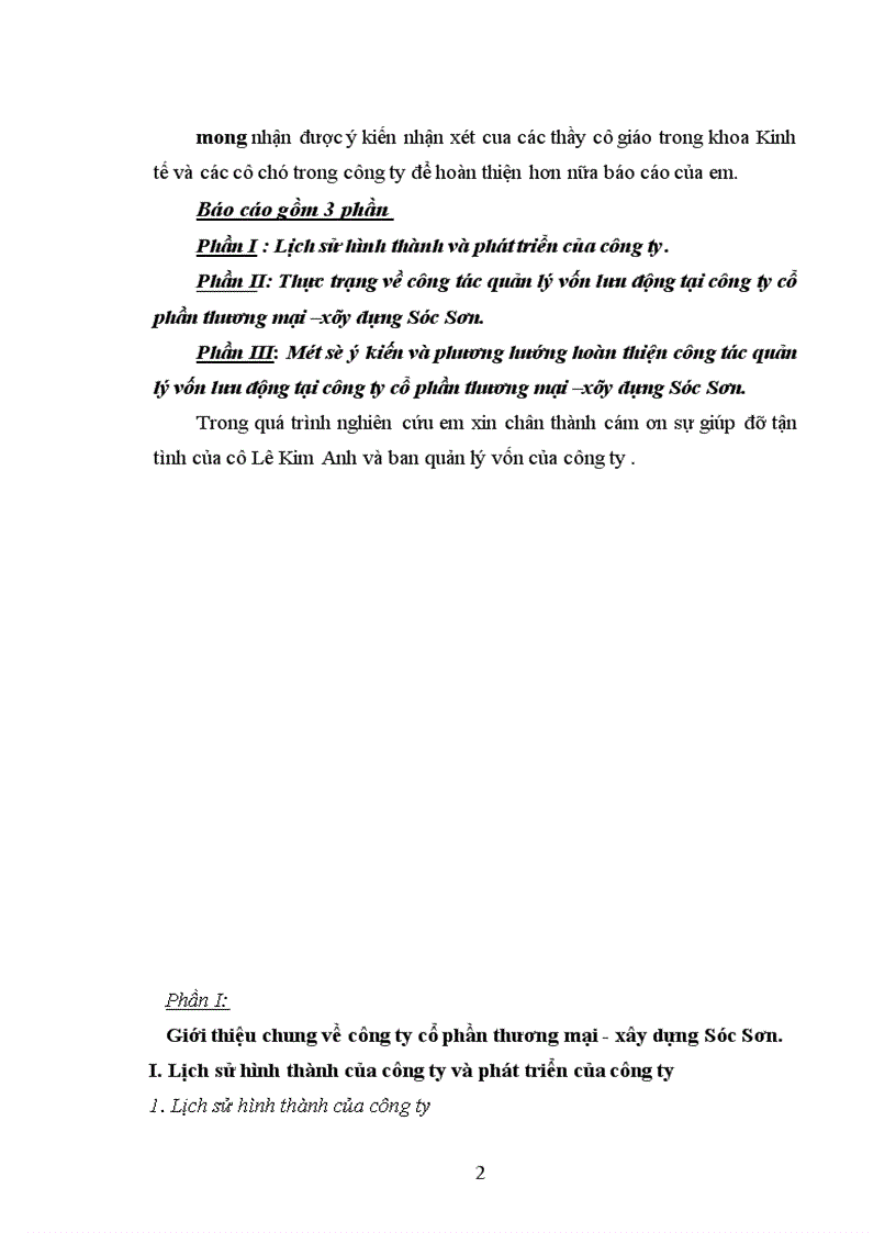 image for page Tổ chức công tác quản lý vốn lưu động trong công ty thương mại –xây dựng Sóc Sơn.