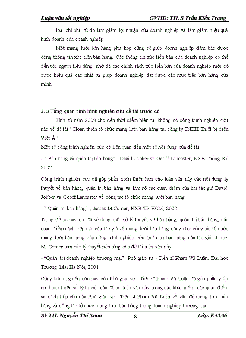 image for page Hoàn thiện tổ chức mạng lưới bán hàng tại công ty TNHH Thiết bị điện Việt Á