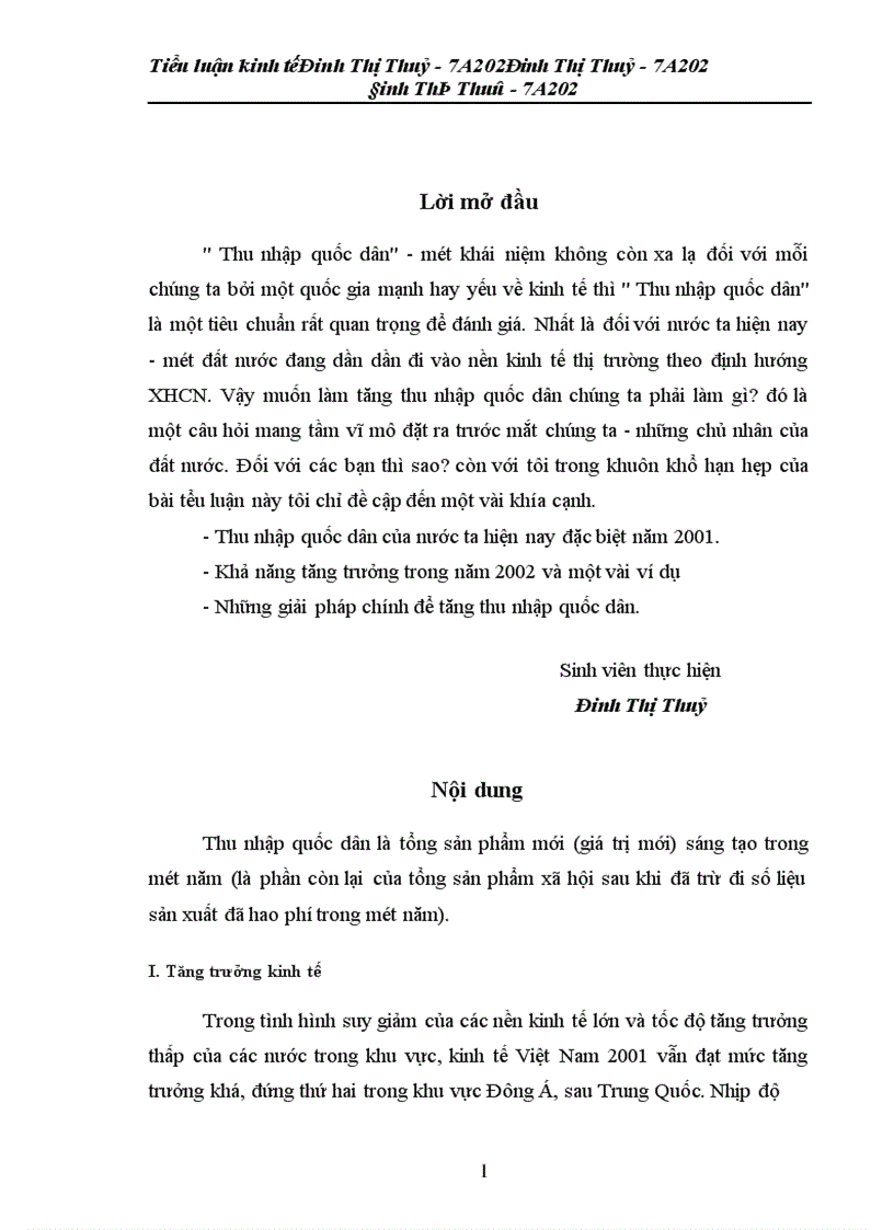 image for page Tiểu luận kinh tế về thu nhấp