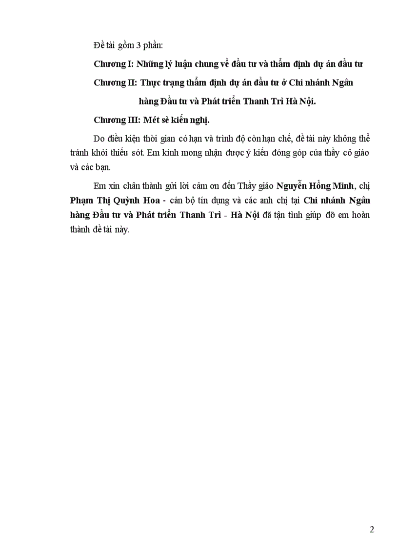 image for page Thẩm định dự án đầu tư tại Chi nhánh Ngân hàng Đầu tư và Phát triển Thanh Trì Hà Nội