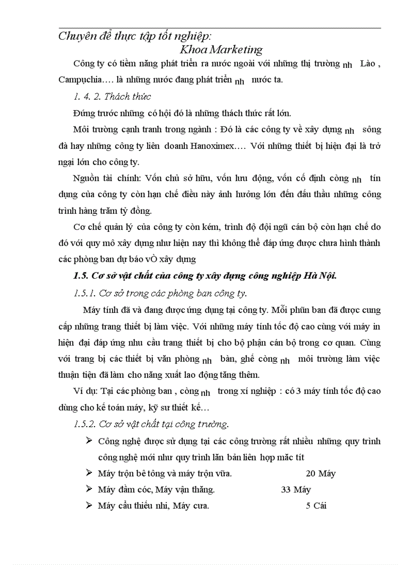 image for page Hoạt động sản xuất kinh doanh và thực trạng tổ chức thu thập thông tin- Nghiên cứu khách hàng của công ty xây dựng công nghiệp-HN.