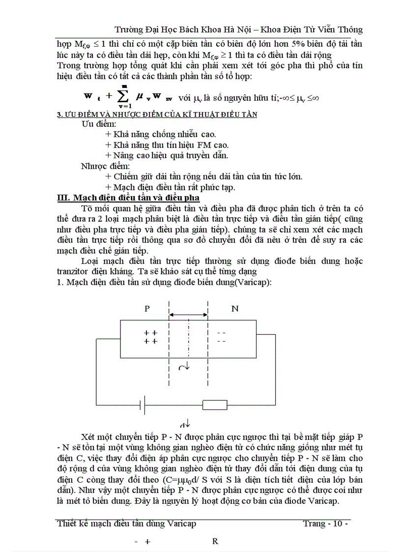 image for page Thiết kế mạch điều tần dùng Varicap