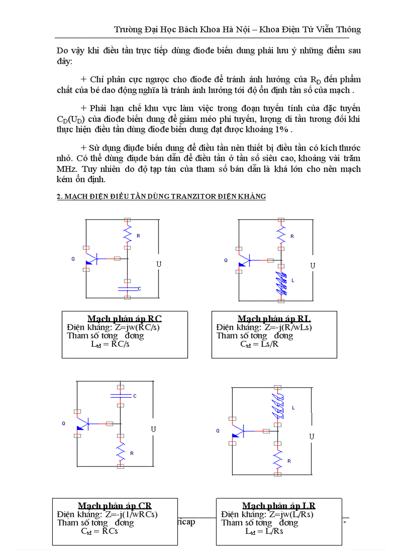 image for page Thiết kế mạch điều tần dùng Varicap