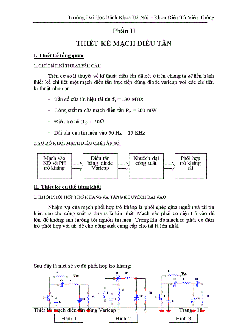 image for page Thiết kế mạch điều tần dùng Varicap