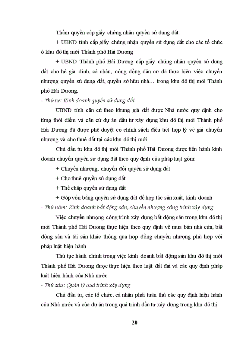 image for page Thực trạng và nhưng giải pháp cho công tác quy hoạch sử dụng đất” trên địa bàn thành phố Hải Dương.