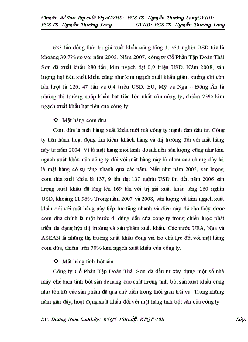 image for page Thúc đẩy xuất khẩu hàng nông sản của công ty Cổ phần tập đoàn Thái Sơn–