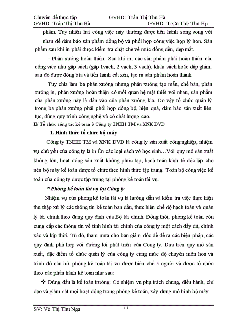 image for page Hoàn thiện Công Tác Kế toán hạch toán chi phí sản xuất và tính giá thành sản phẩm tại Công ty TNHH TM và XNK DVD