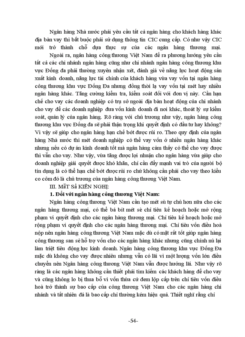 image for page Giải pháp nâng cao chất lượng hoạt động tín dụng tại Ngân hàng Công thương Đống Đa