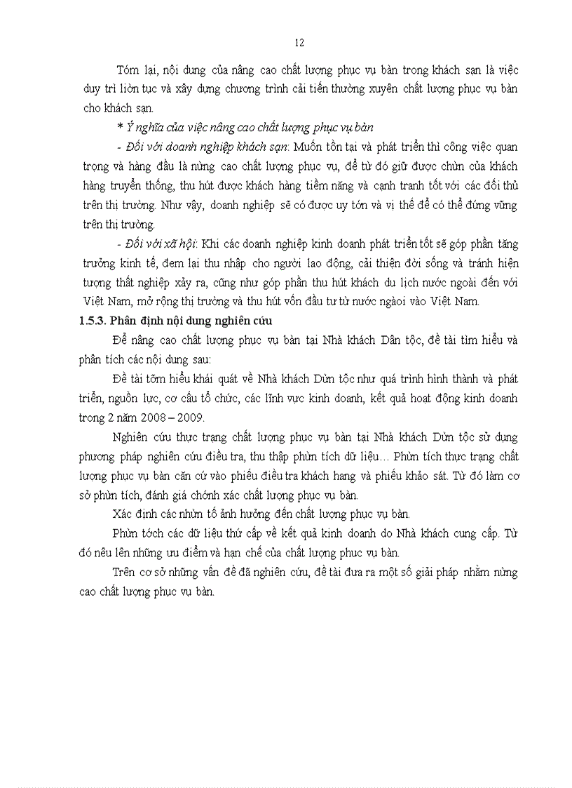 image for page Giải pháp nâng cao chất lượng phục vụ bộ phận bàn tại Nhà khách Dân tộc