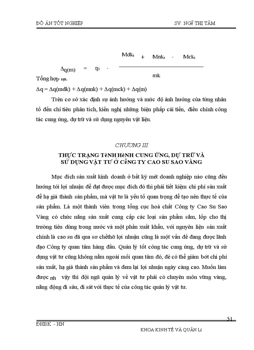 image for page Phân tích tình hình cung ứng, dự trữ và sử dụng vật tư và một số biện pháp nâng cao tình hình cung ứng, dự trữ và sử dụng vật tư tại Công ty cao su sao vàng