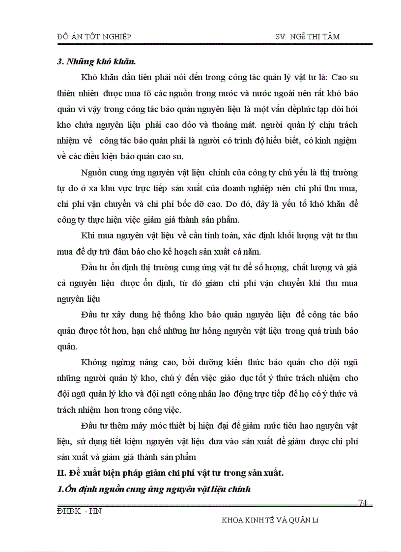 image for page Phân tích tình hình cung ứng, dự trữ và sử dụng vật tư và một số biện pháp nâng cao tình hình cung ứng, dự trữ và sử dụng vật tư tại Công ty cao su sao vàng