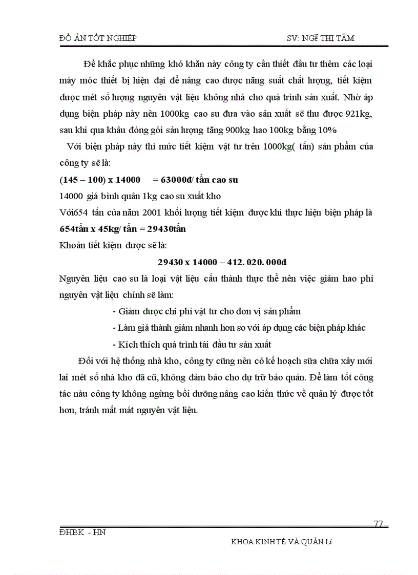 image for page Phân tích tình hình cung ứng, dự trữ và sử dụng vật tư và một số biện pháp nâng cao tình hình cung ứng, dự trữ và sử dụng vật tư tại Công ty cao su sao vàng