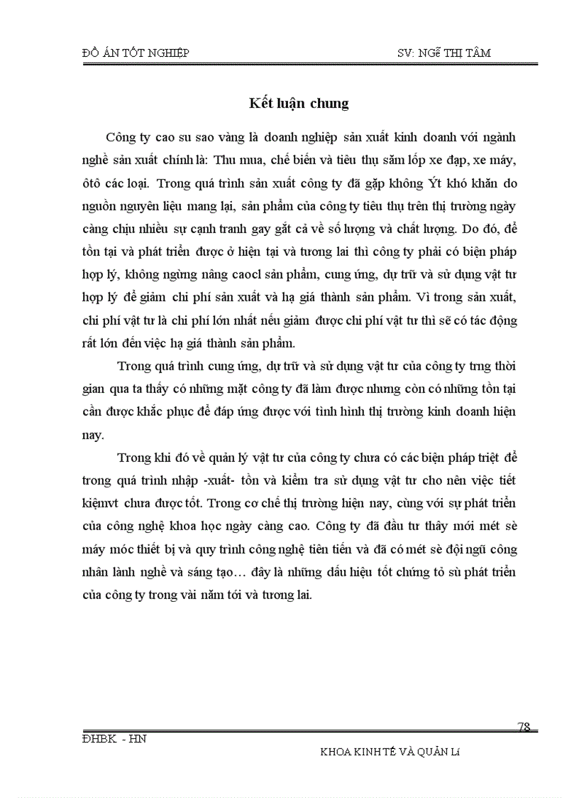 image for page Phân tích tình hình cung ứng, dự trữ và sử dụng vật tư và một số biện pháp nâng cao tình hình cung ứng, dự trữ và sử dụng vật tư tại Công ty cao su sao vàng
