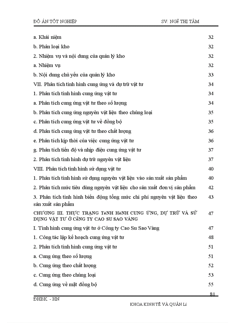 image for page Phân tích tình hình cung ứng, dự trữ và sử dụng vật tư và một số biện pháp nâng cao tình hình cung ứng, dự trữ và sử dụng vật tư tại Công ty cao su sao vàng