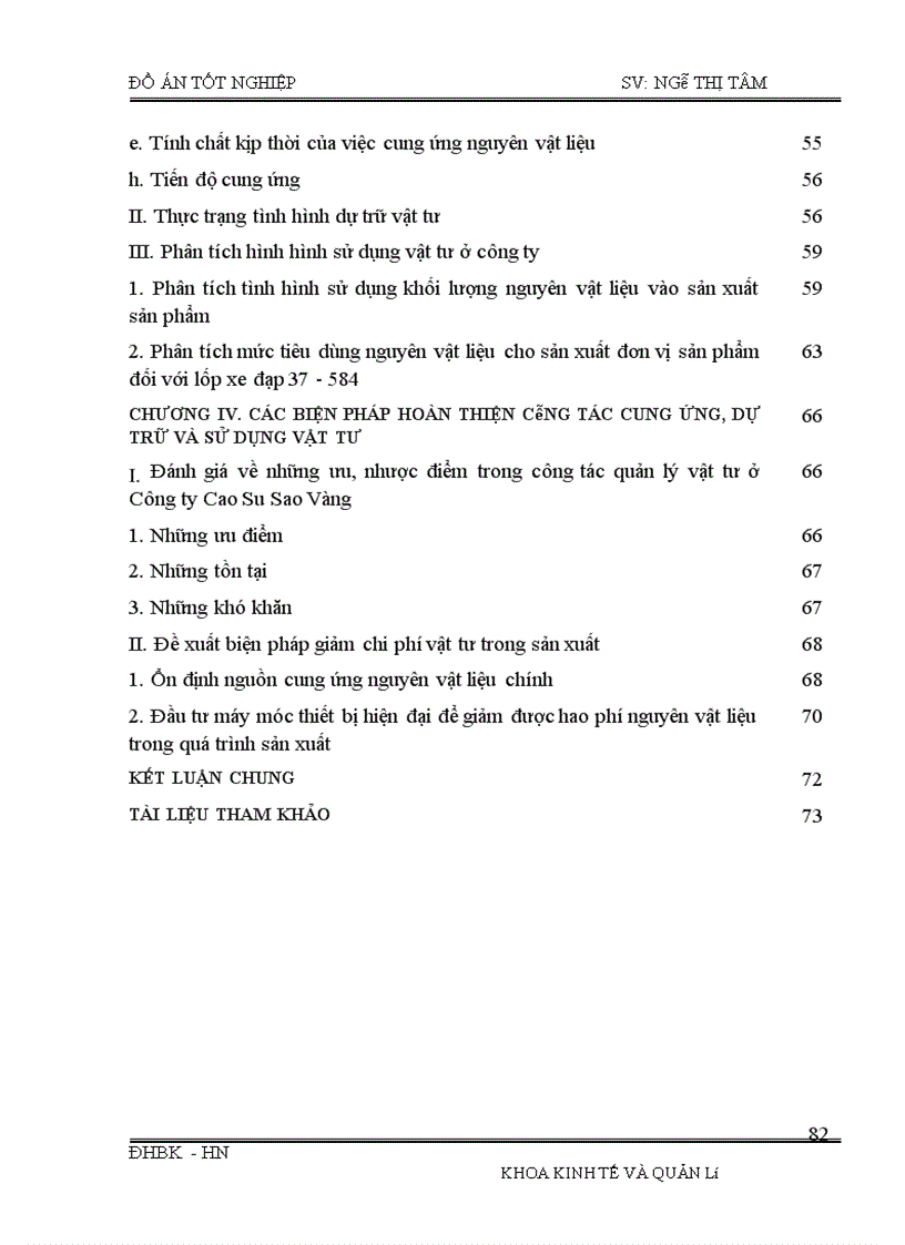 image for page Phân tích tình hình cung ứng, dự trữ và sử dụng vật tư và một số biện pháp nâng cao tình hình cung ứng, dự trữ và sử dụng vật tư tại Công ty cao su sao vàng