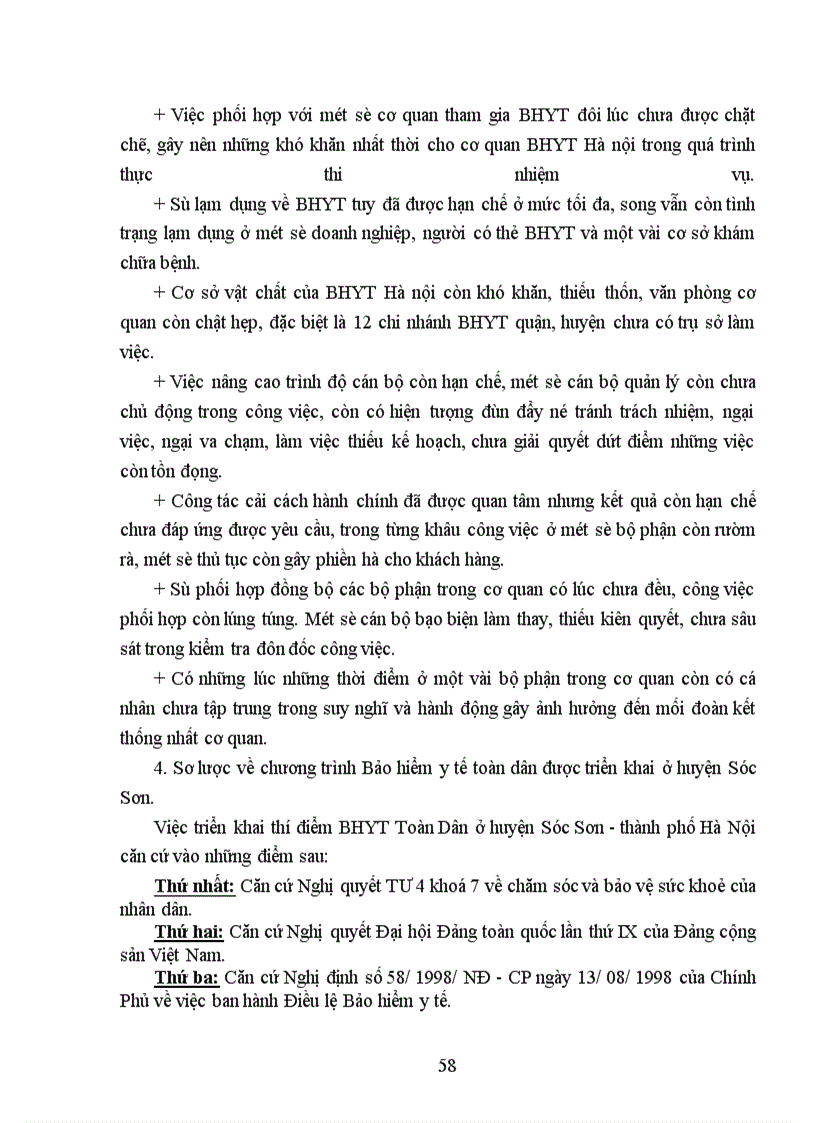image for page Thực trạng quá trình triển khai thí điểm BHYT toàn dân của BHYT Hà Nội ở huyện Sóc Sơn