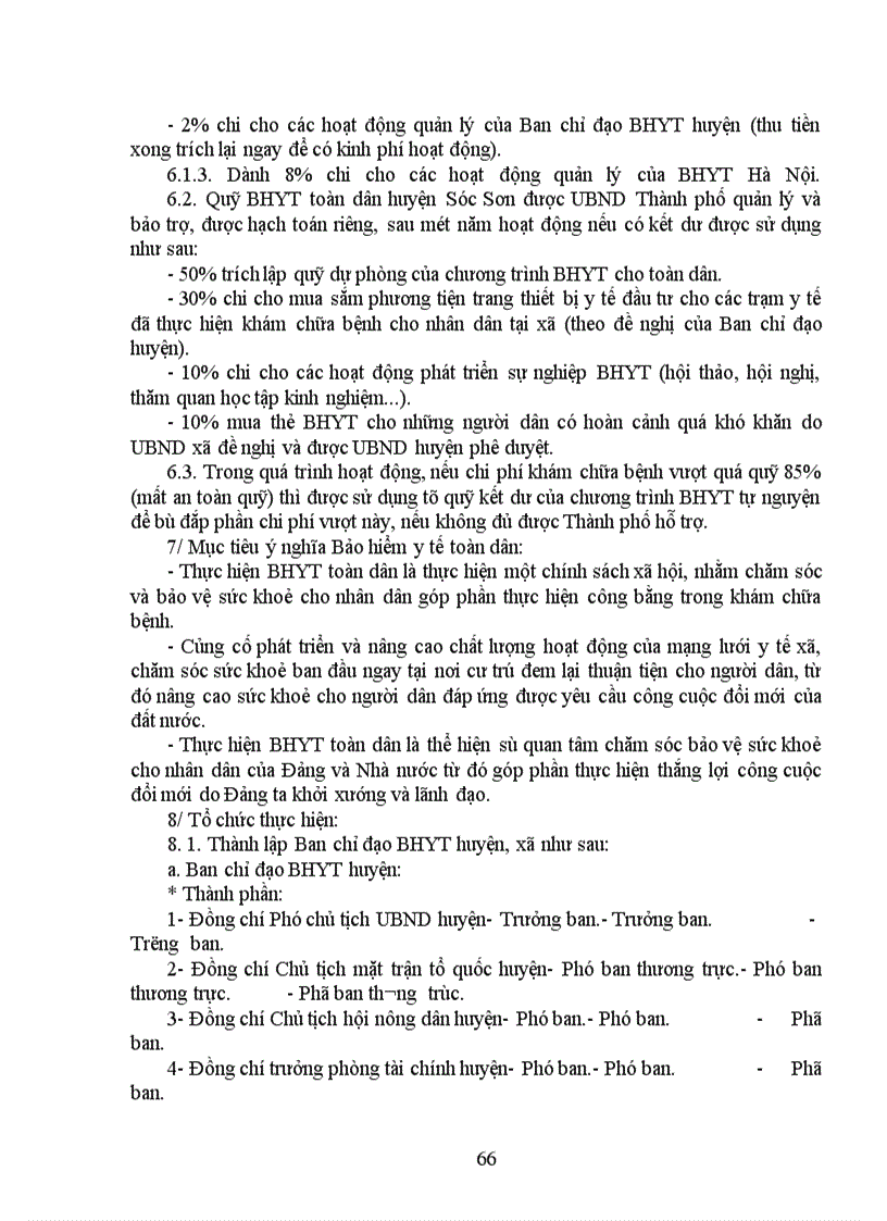 image for page Thực trạng quá trình triển khai thí điểm BHYT toàn dân của BHYT Hà Nội ở huyện Sóc Sơn