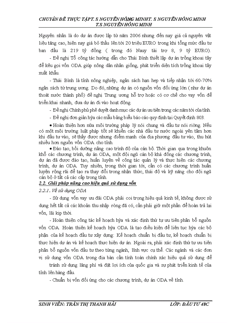 image for page Thu hút, sử dụng nguồn vốn ODA ở Thái Bình