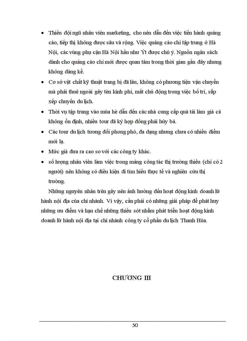 image for page Thực trạng và một số giải pháp nhằm khai thác khách du lịch nội địa tại chi nhánh Công ty cổ phần du lịch Thanh hóa tại Hà Nội