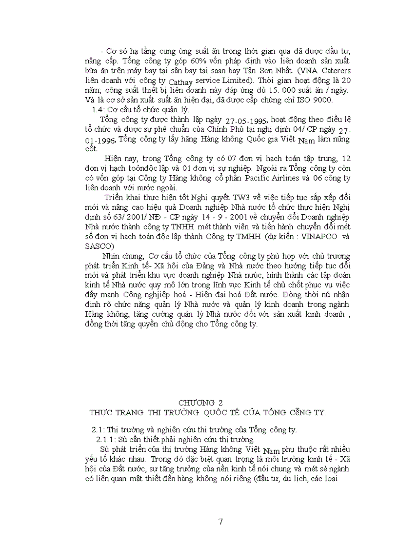 image for page Một số vấn đề về thị trường Quốc tế của Tổng công ty Hàng không Việt Nam