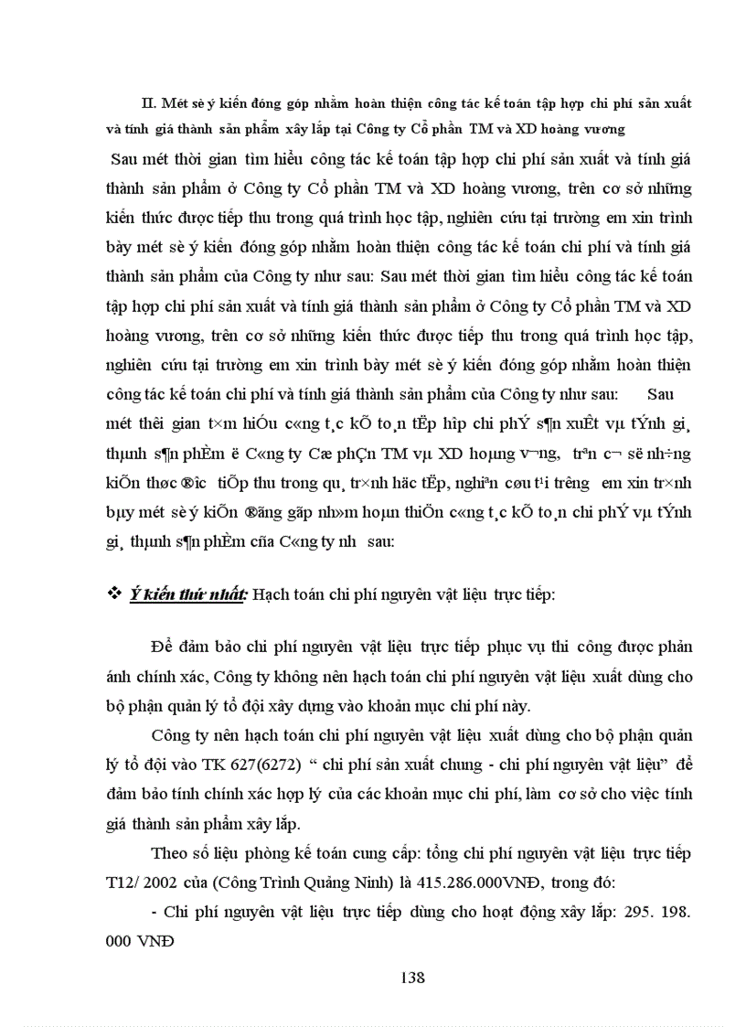 image for page Kế toán tập hợp chi phí sản xuất và tính giá thành sản phẩm xây lắp tại Công ty Cổ phần Thương mại và xây dựng Hoàng Vương