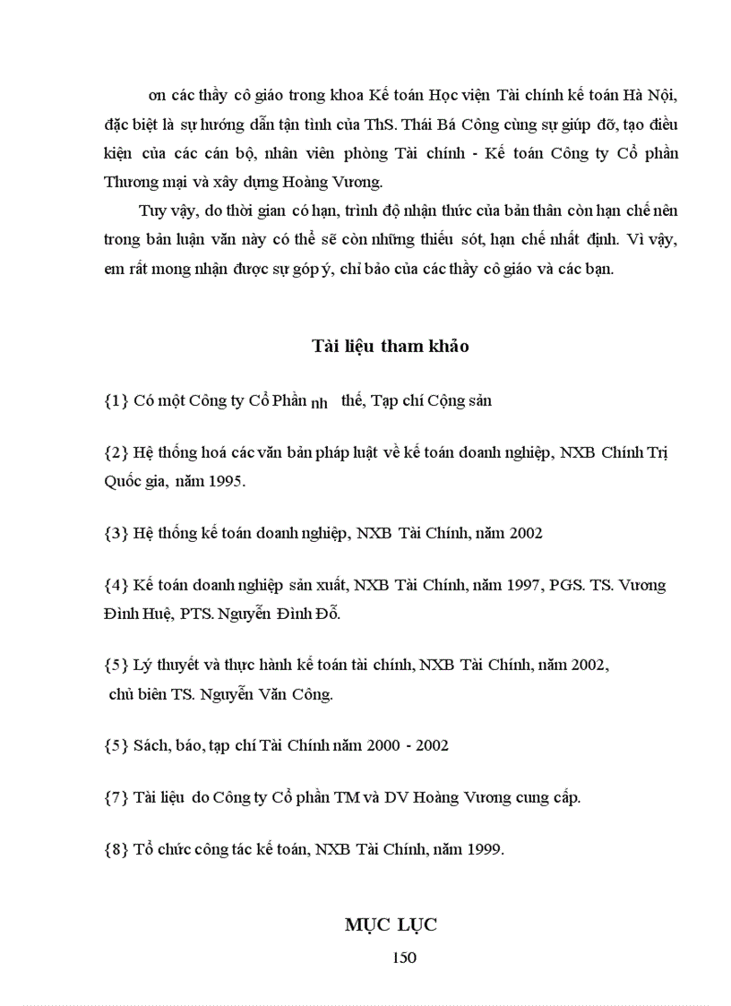 image for page Kế toán tập hợp chi phí sản xuất và tính giá thành sản phẩm xây lắp tại Công ty Cổ phần Thương mại và xây dựng Hoàng Vương