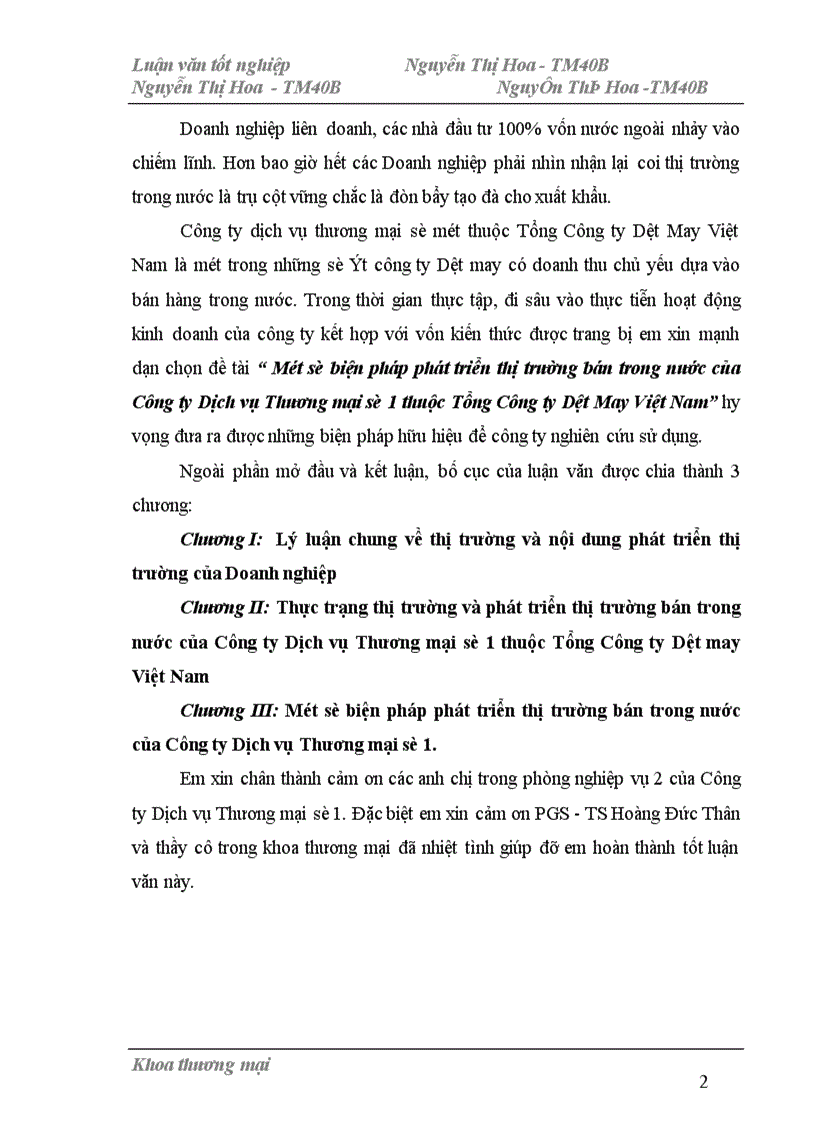 image for page Một số biện pháp phát triển thị trường bán trong nước của Công ty Dịch vụ Thương mại số 1 thuộc Tổng Công ty Dệt May Việt Nam