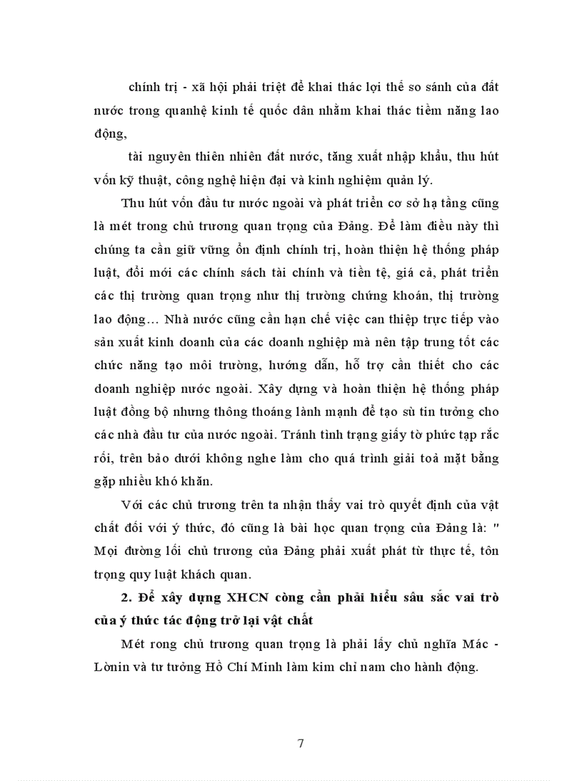 image for page Phân tích mối quan hệ giữa vật chất và ý thức vận dụng vào việc xây dựng xã hội chủ nghĩa ở nước ta