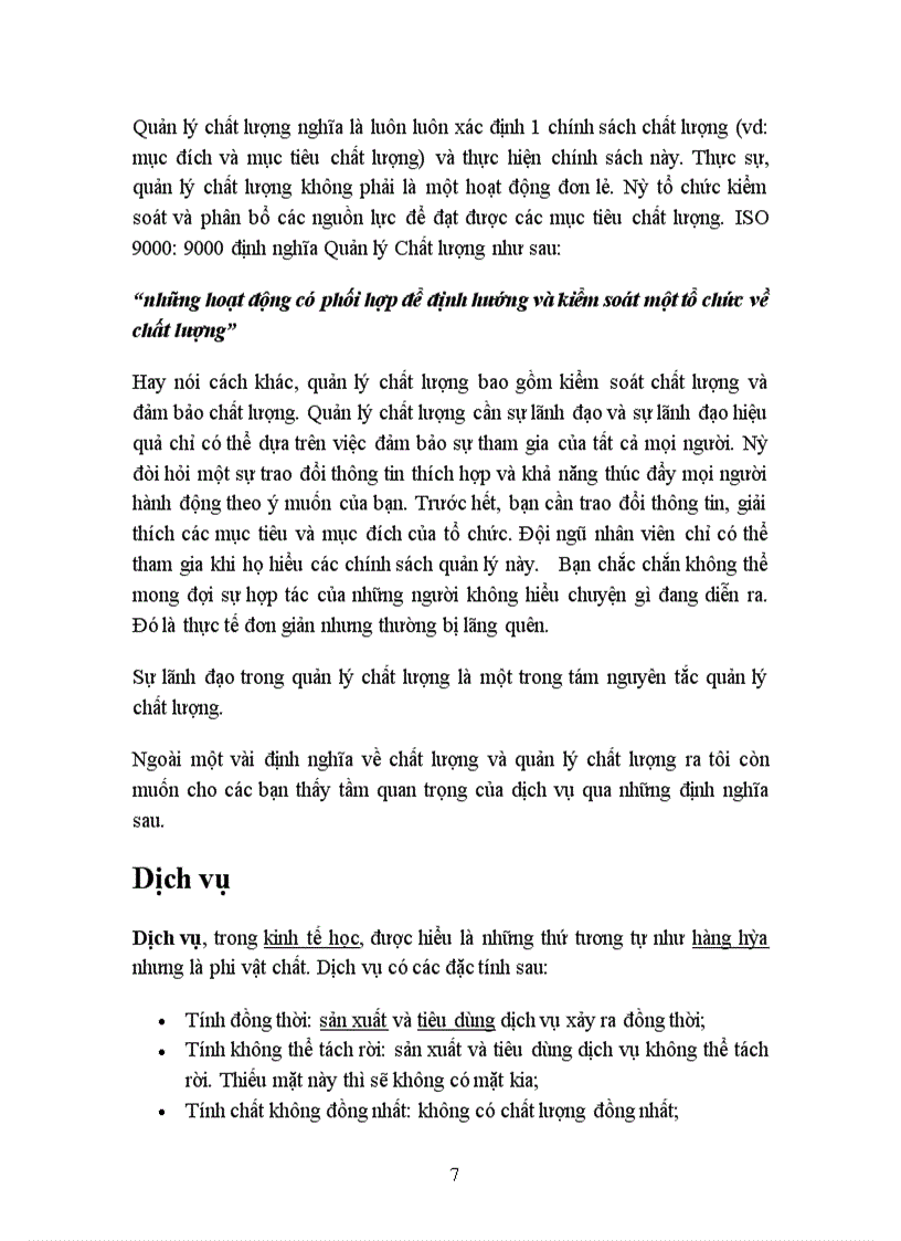 image for page Chất lượng trong dịch vụ và dịch vụ về viễn thông