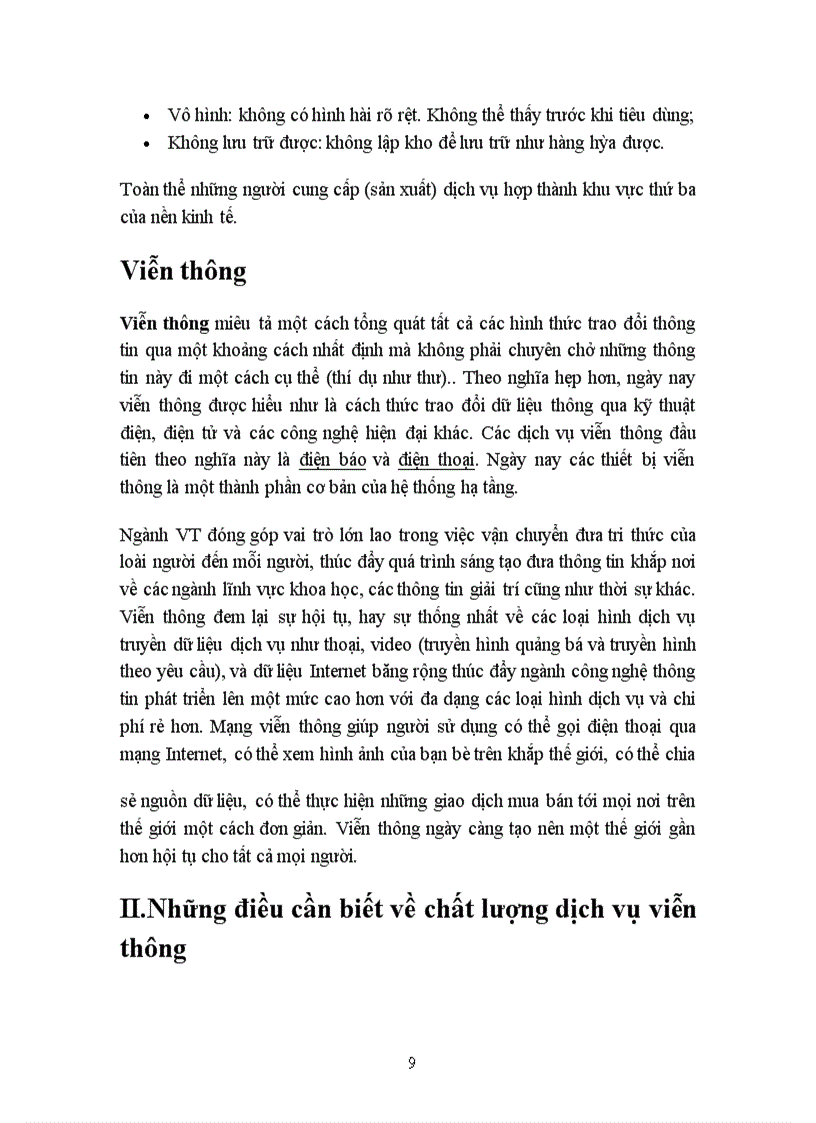 image for page Chất lượng trong dịch vụ và dịch vụ về viễn thông