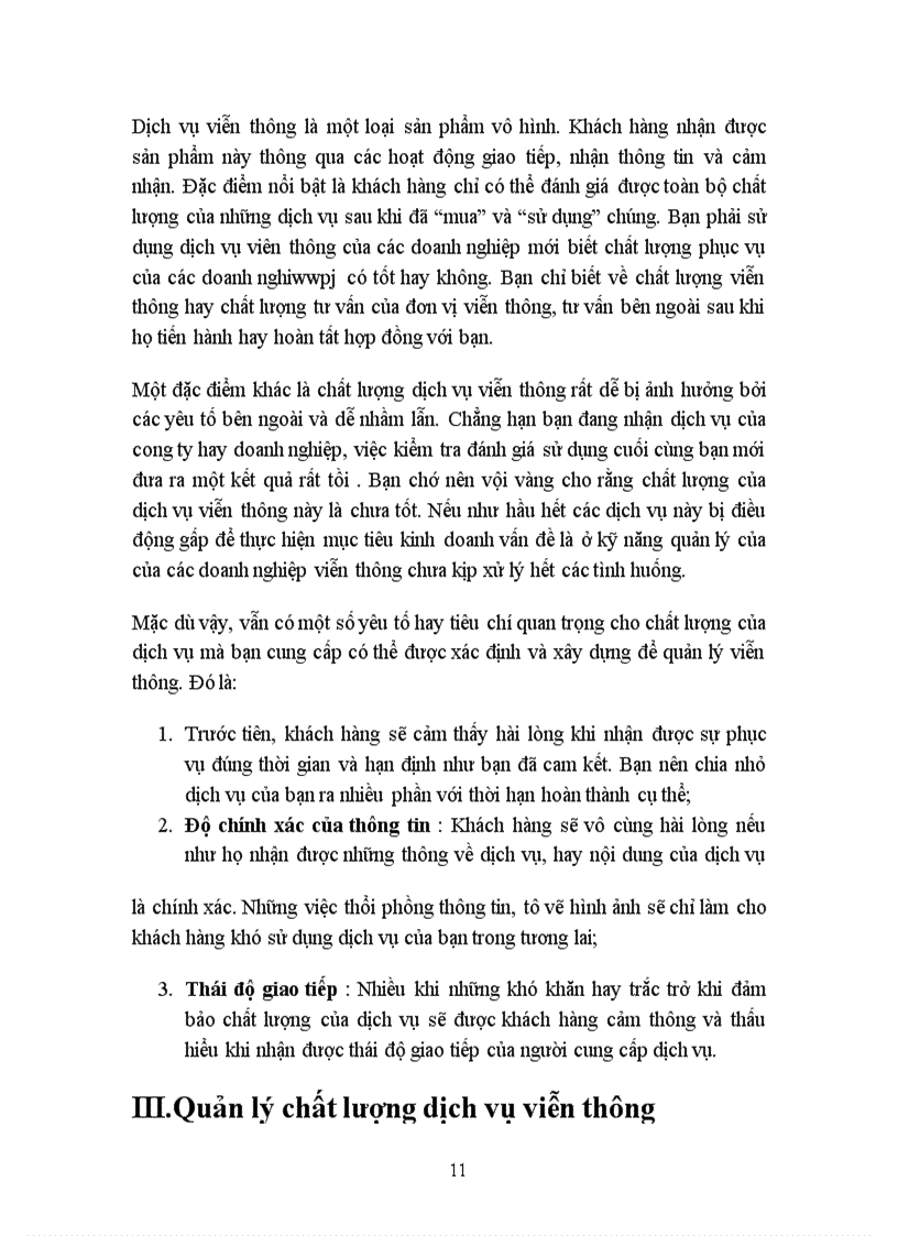 image for page Chất lượng trong dịch vụ và dịch vụ về viễn thông