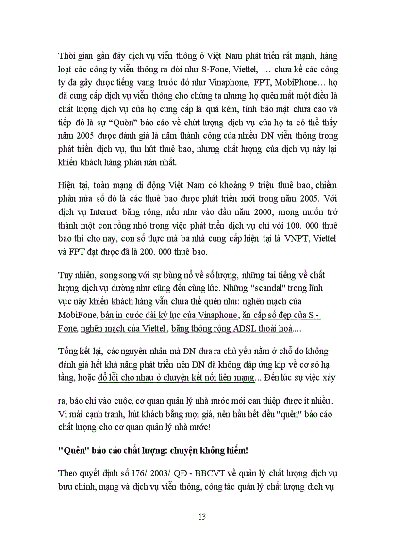 image for page Chất lượng trong dịch vụ và dịch vụ về viễn thông