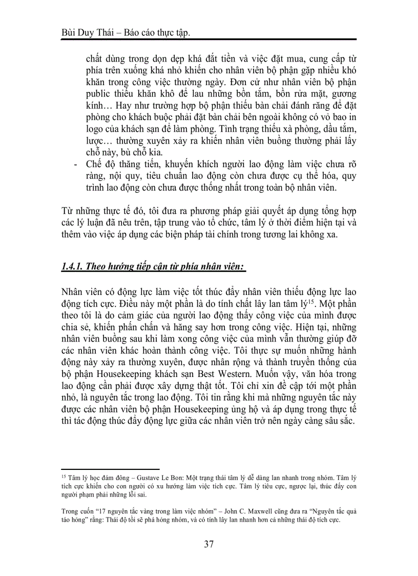 image for page Tạo động lực cho nhân viên bộ phận Housekeeping khách sạn Best Western Mường Thanh Hà Nội