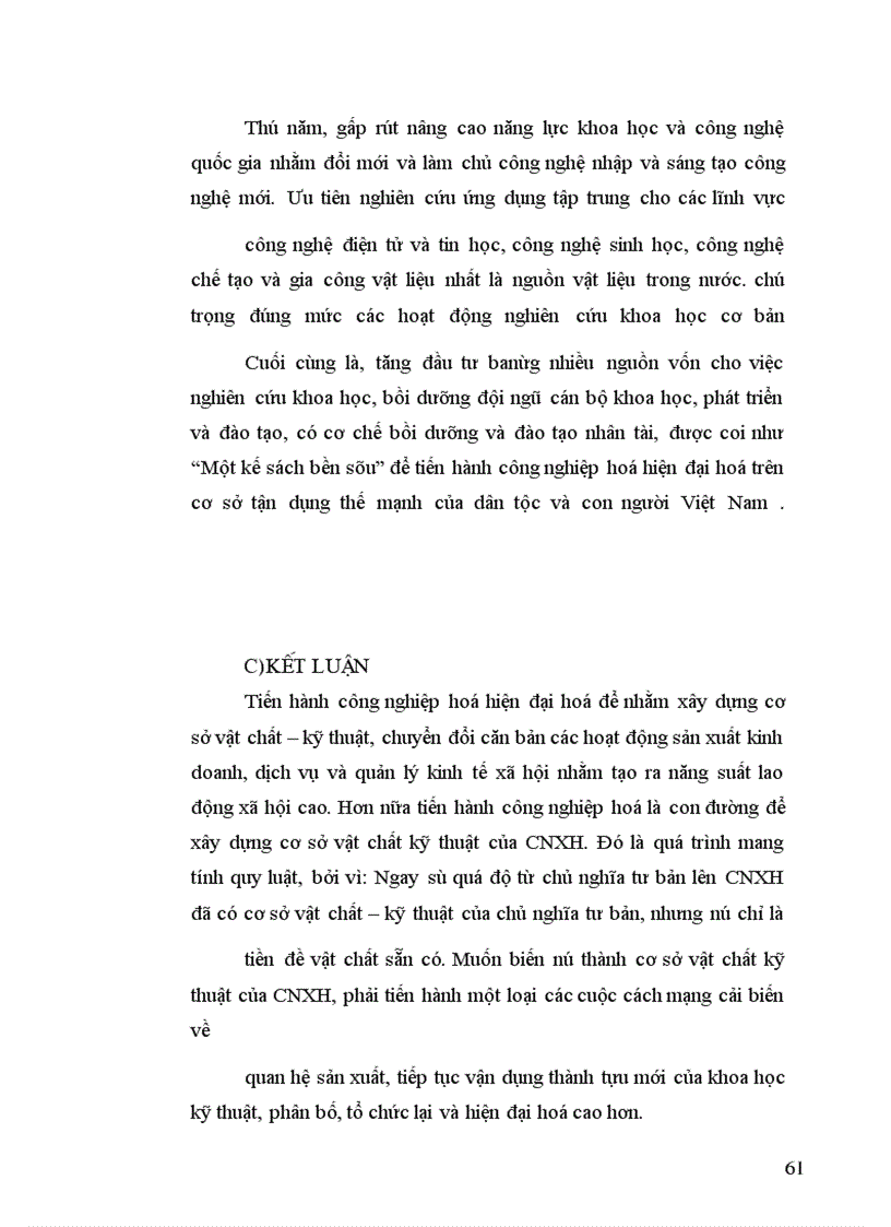 image for page Tính tất yếu của qúa trình công nghiệp hoá, hiện đại hoá trong sự nghiệp xây dựng CNXH ở Việt Nam