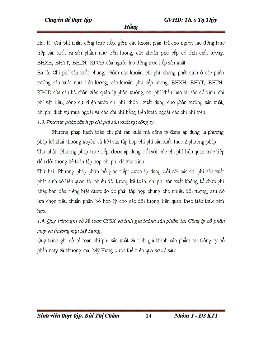 image for page Hoàn thiện kế toán chi phí sản xuất và tính giá thành sản phẩm tại công ty cổ phần may và thương mại Mỹ Hưng