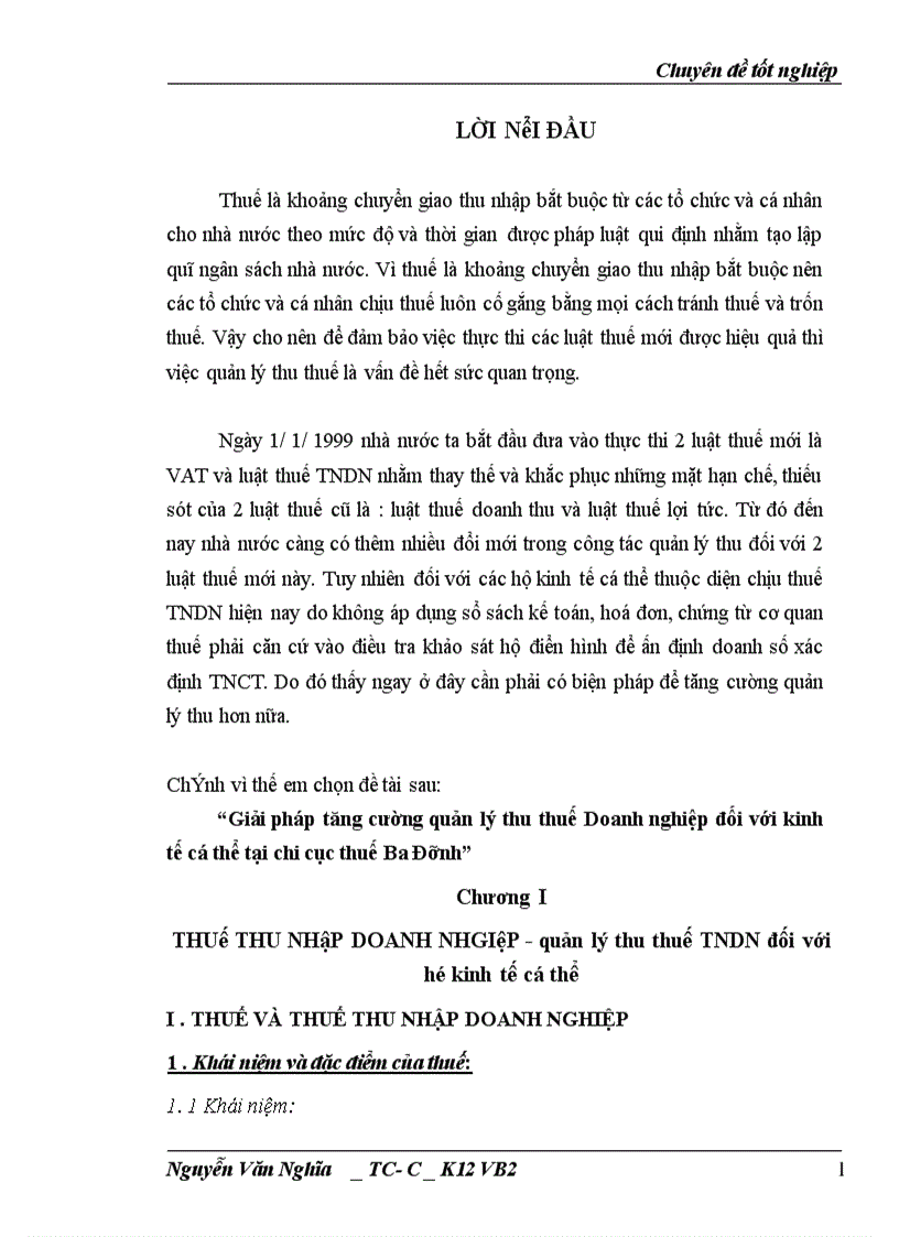 image for page Giải pháp tăng cường quản lý thu thuế Doanh nghiệp đối với kinh tế cá thể tại chi cục thuế Ba Đình