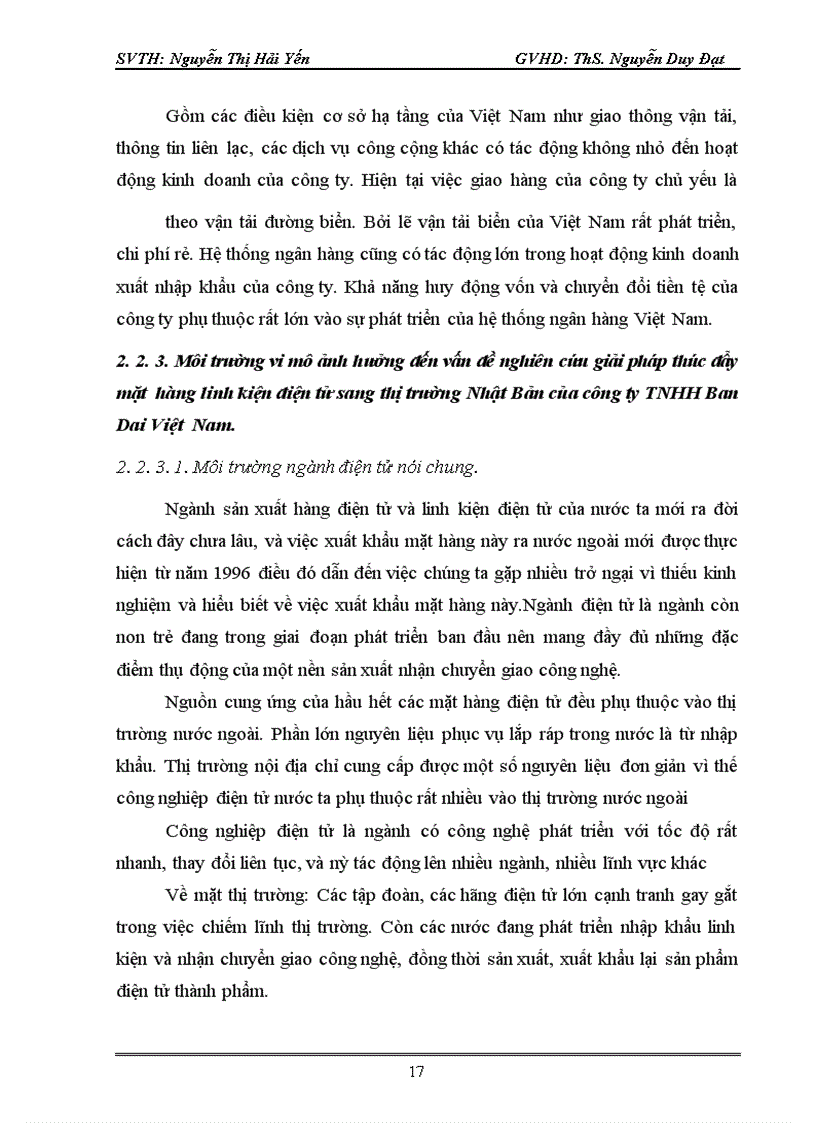 image for page Giải pháp đẩy mạnh xuất khẩu mặt hàng linh kiện điện tử sang thị trường Nhật Bản của công ty TNHH Ban Dai Việt Nam