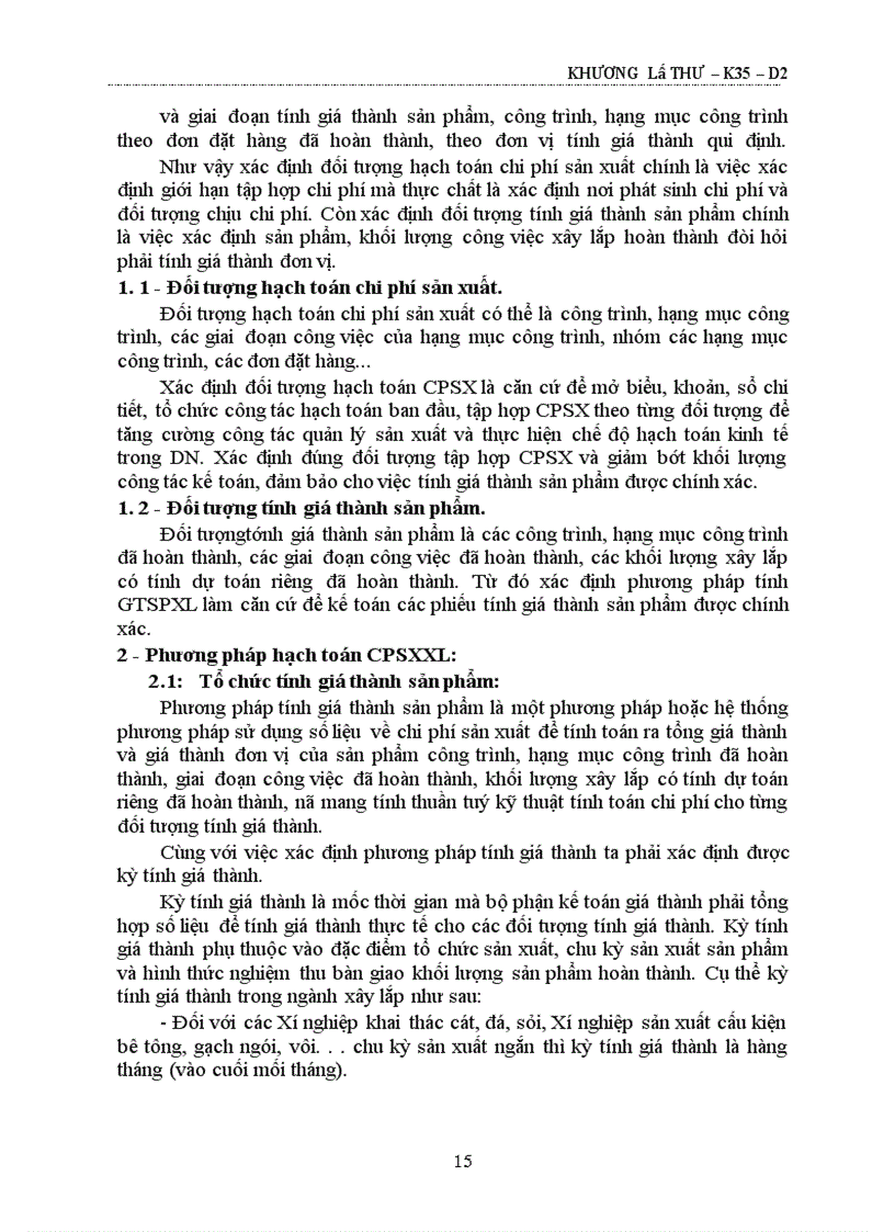 image for page Hoàn thiện kế toán chi phí và tính giá thành tại Công ty Sông Đà 11 – Tổng công ty Sông Đà