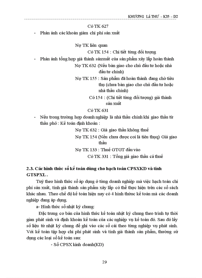 image for page Hoàn thiện kế toán chi phí và tính giá thành tại Công ty Sông Đà 11 – Tổng công ty Sông Đà