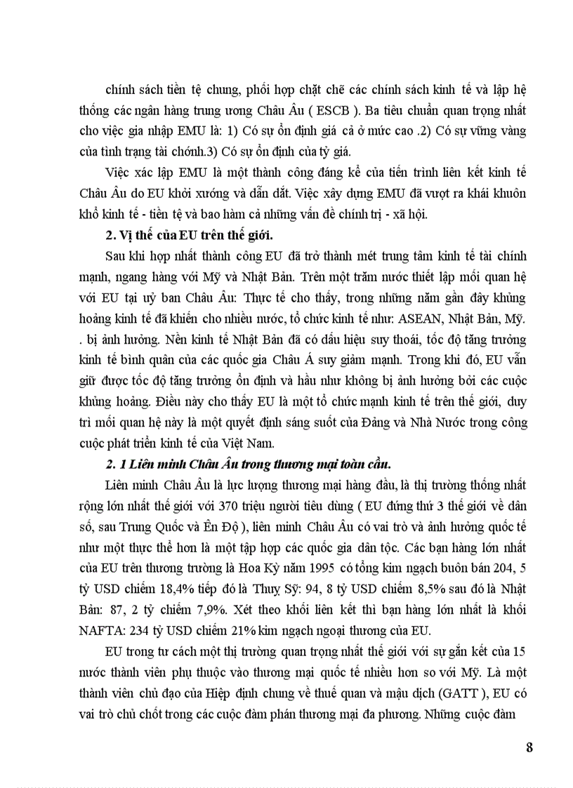 image for page Một số giải pháp thúc đẩy hoạt động xuất khẩu hàng hoá của Việt Nam sang thị trường EU giai đoạn 2001 - 2010