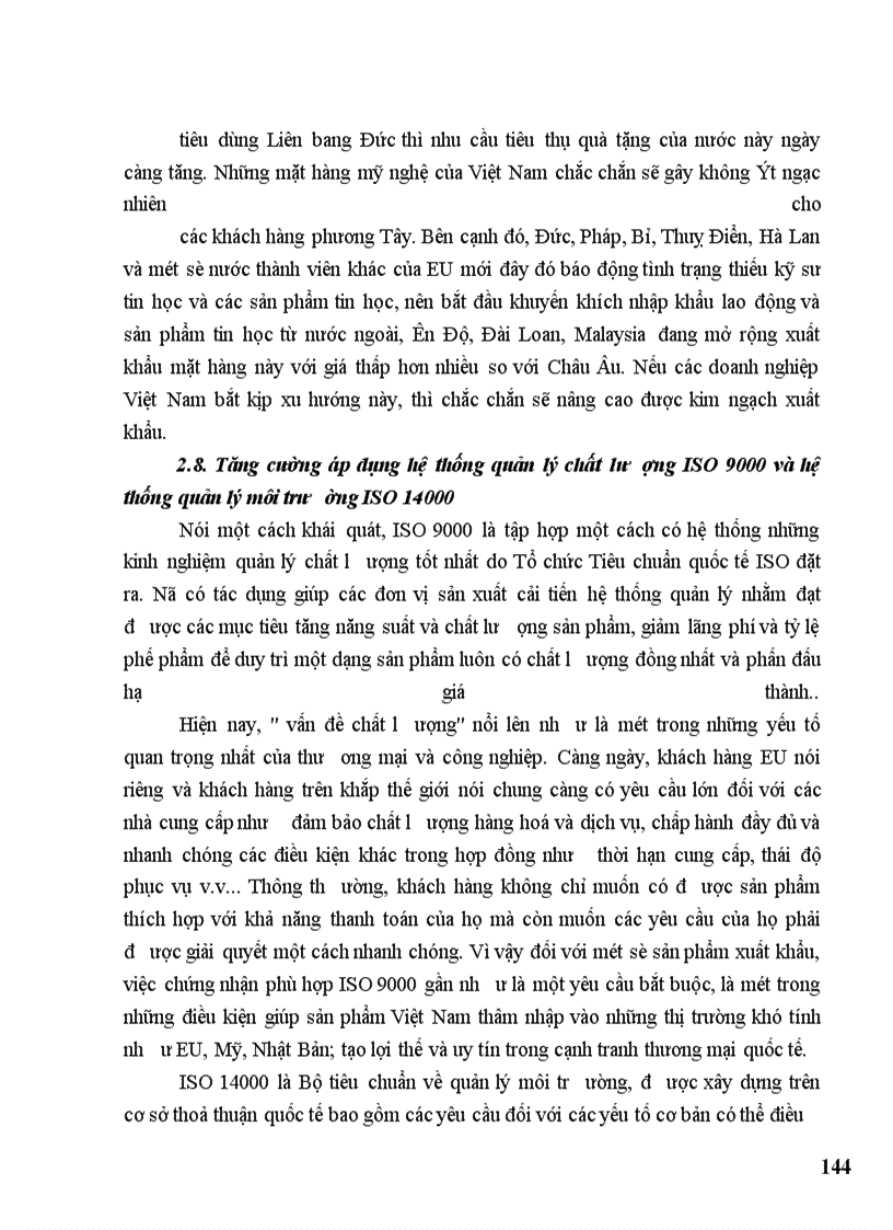 image for page Một số giải pháp thúc đẩy hoạt động xuất khẩu hàng hoá của Việt Nam sang thị trường EU giai đoạn 2001 - 2010