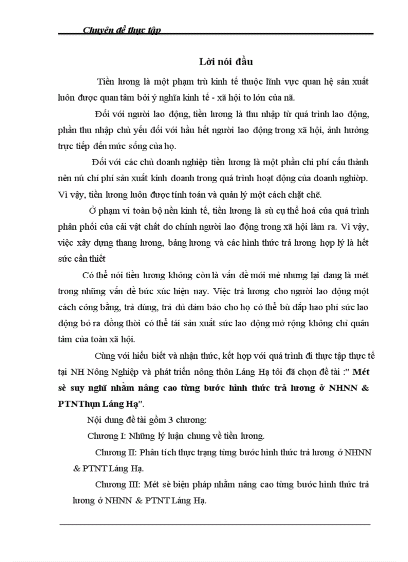 image for page Một số suy nghĩ nhằm nâng cao từng bước hình thức trả lương ở NHNN & PTNThôn Láng Hạ